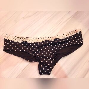 NWT Victoria's Secret Size Small Polka Dot Cheeky Bikini Bottoms